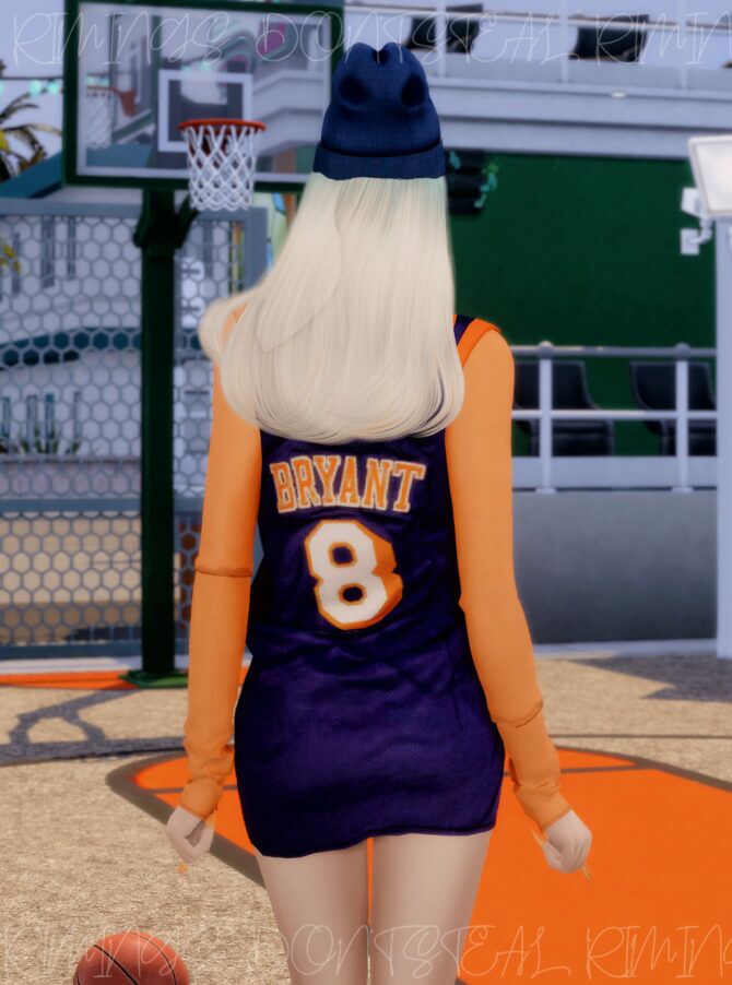 sims 4 cc basketball uniform dress by rimings 6