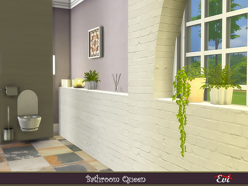 sims 4 cc bathroom queen by evi 3