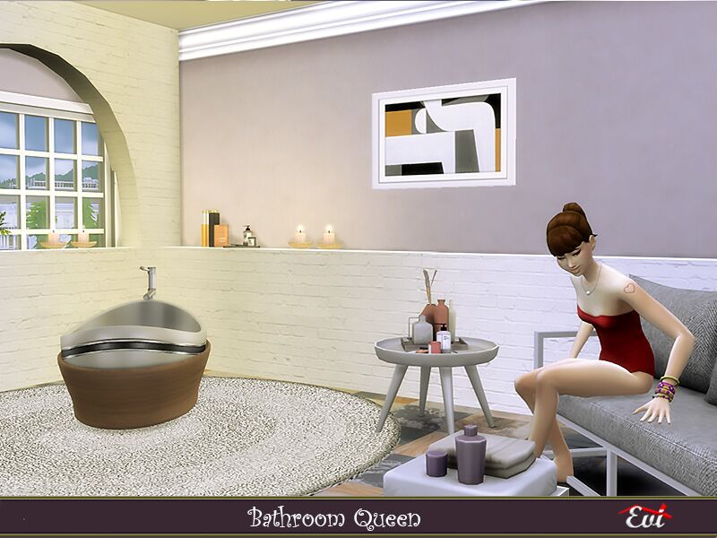 sims 4 cc bathroom queen by evi 6