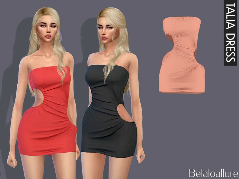 Belaloallure_Talia Dress By Belal1997 Sims 4 CC