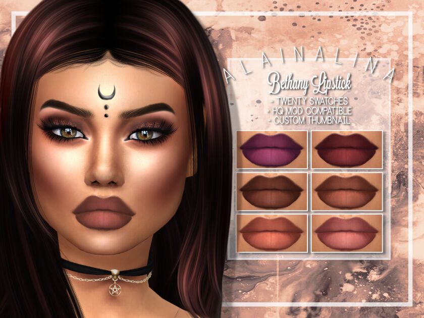 Bethany Lipstick By Alainalina Sims 4 CC