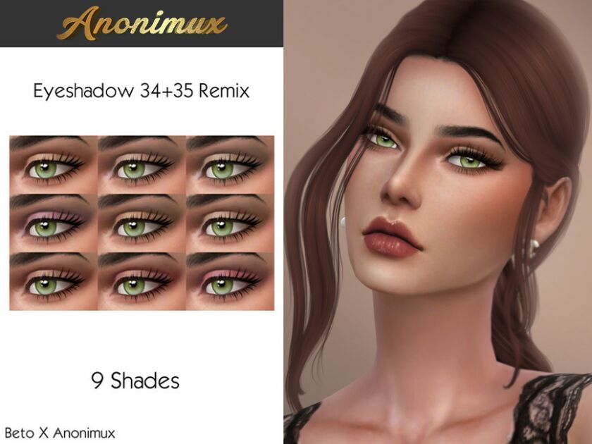 Beto X Anonimux – Eyeshadow 34+35 Remix Sims 4 CC