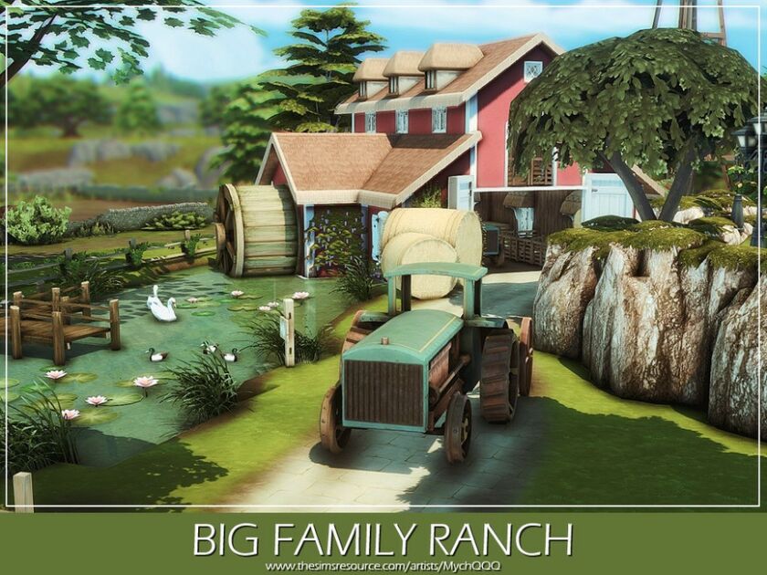 sims 4 cc big family ranch by mychqqq 5