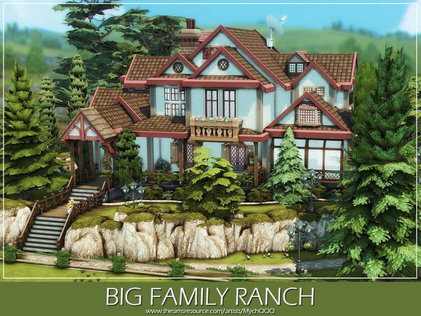 sims 4 cc big family ranch by mychqqq 7