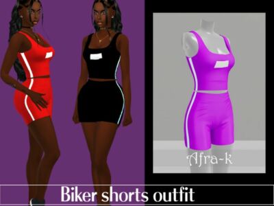 Biker Shorts Outfit Sims 4 CC