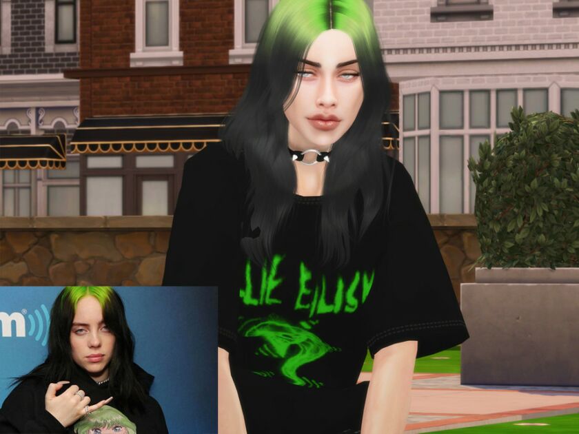 sims 4 cc billie eilish by msqsims 4