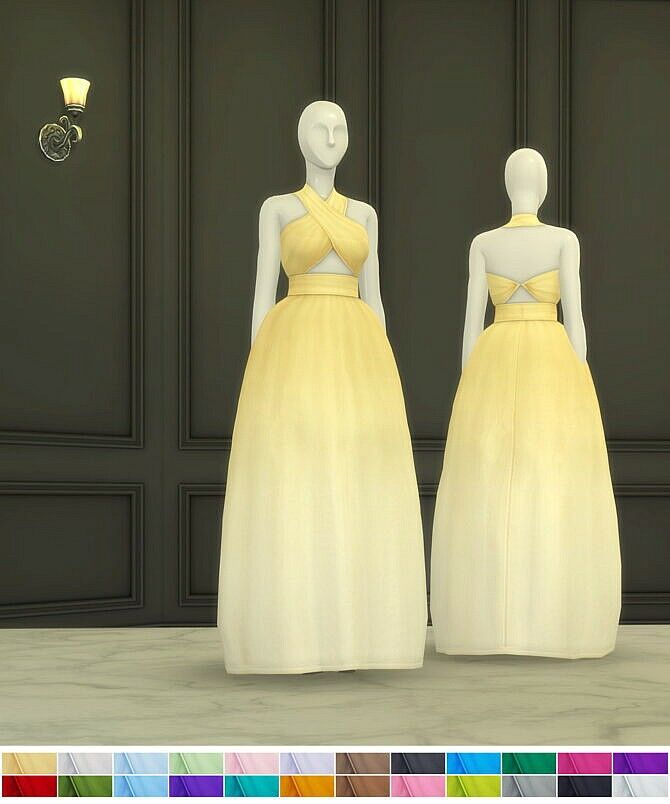 Bloom Gown 1 Sims 4 CC