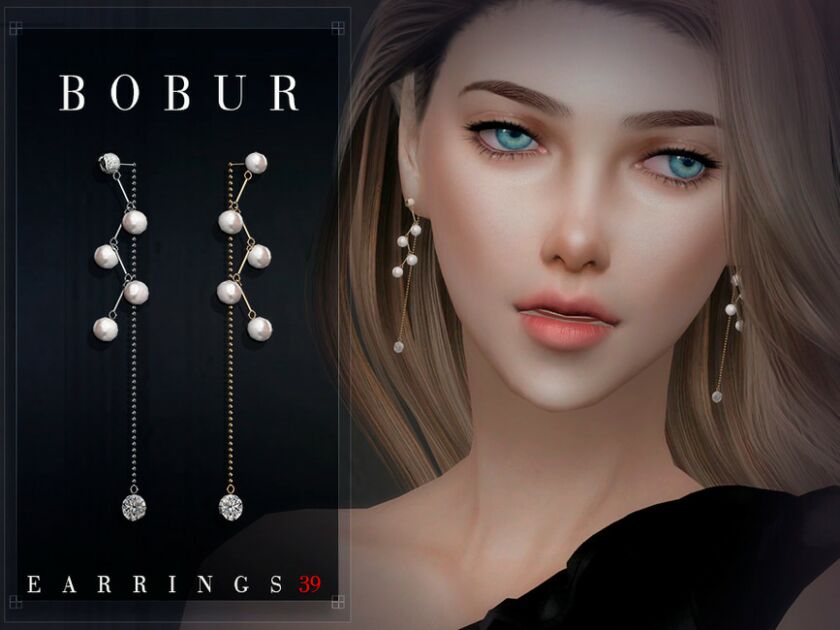 Bobur Earrings 39 By Bobur3 Sims 4 CC