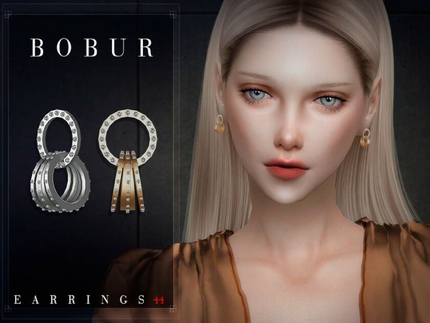 Bobur Earrings 44 By Bobur3 Sims 4 CC