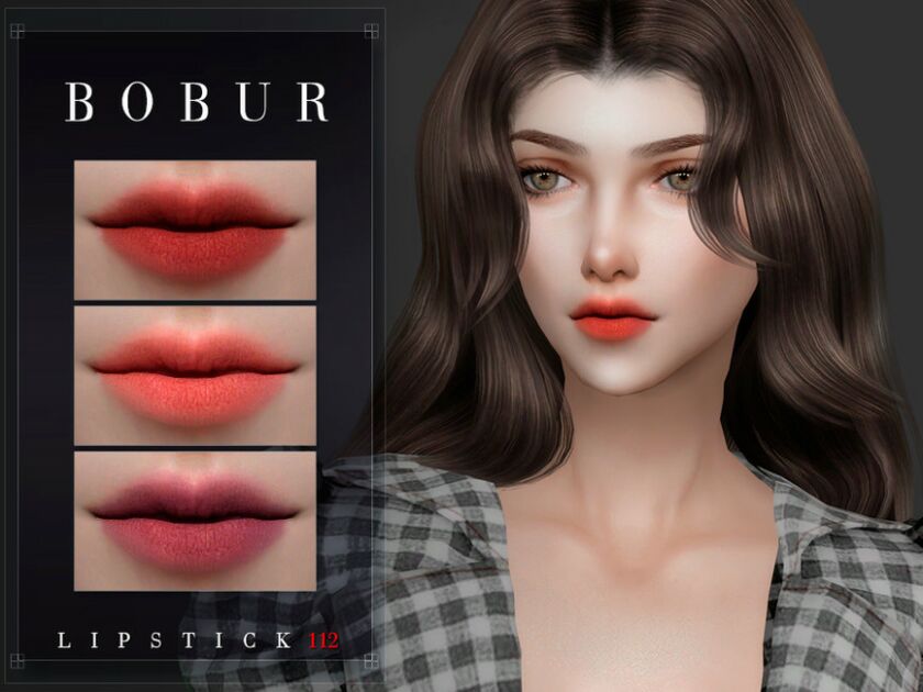 sims 4 cc bobur lipstick 112 by bobur3 2