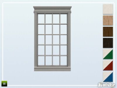 Caesar Window MID Wall Middle 2×1 Sims 4 CC