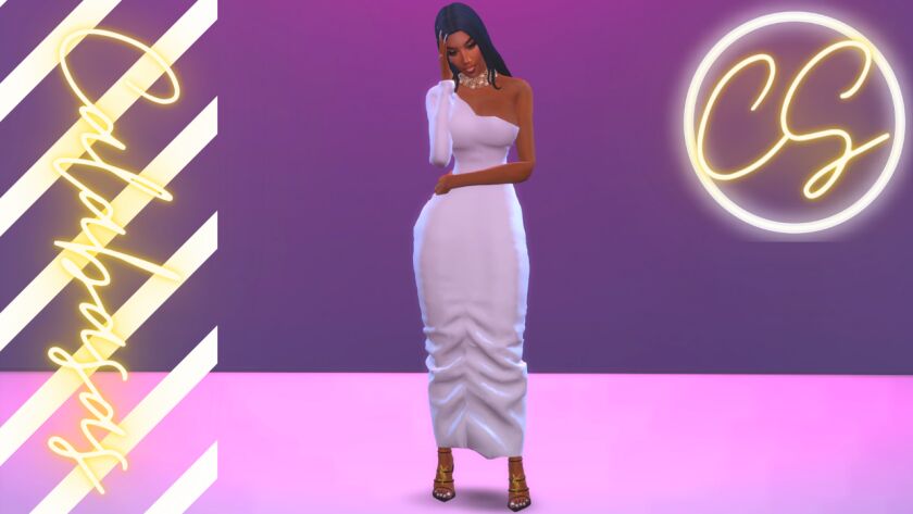 Calabasas Dress Sims 4 CC