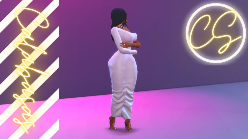 sims 4 cc calabasas dress 2