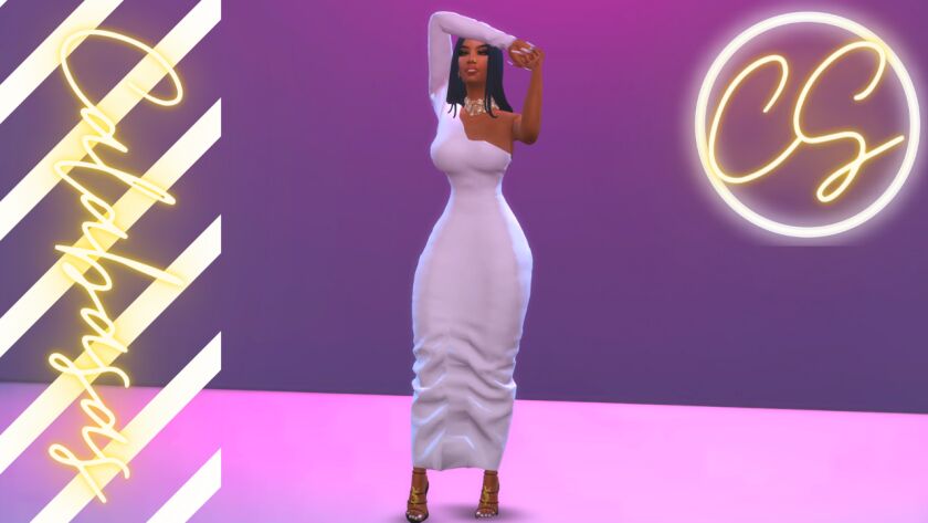 sims 4 cc calabasas dress 4