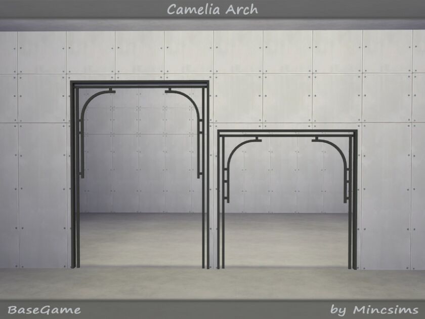 sims 4 cc camelia arch by mincsims 5