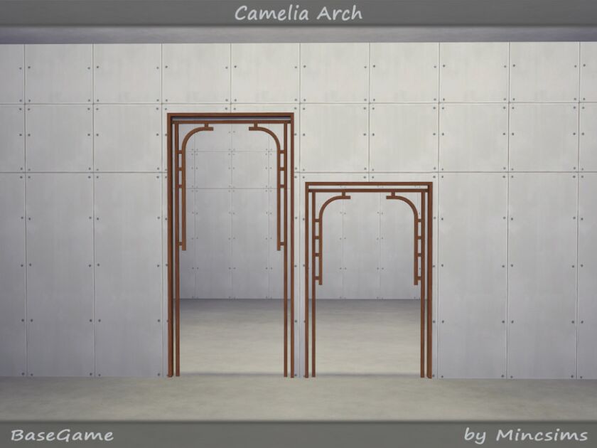 sims 4 cc camelia arch by mincsims 6