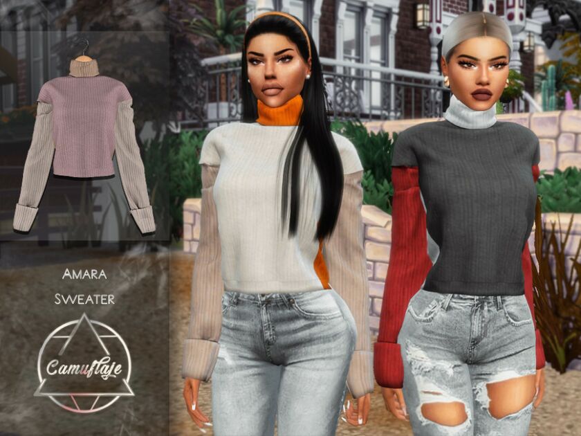 Camuflaje – Amara (Sweater) Sims 4 CC