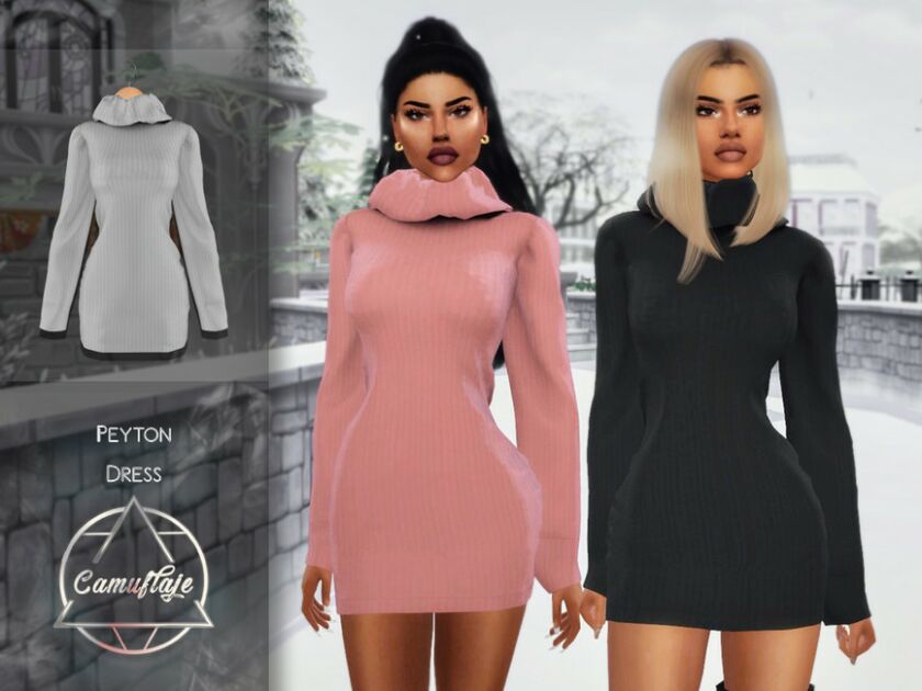 Camuflaje – Peyton (Dress) By Camuflaje Sims 4 CC