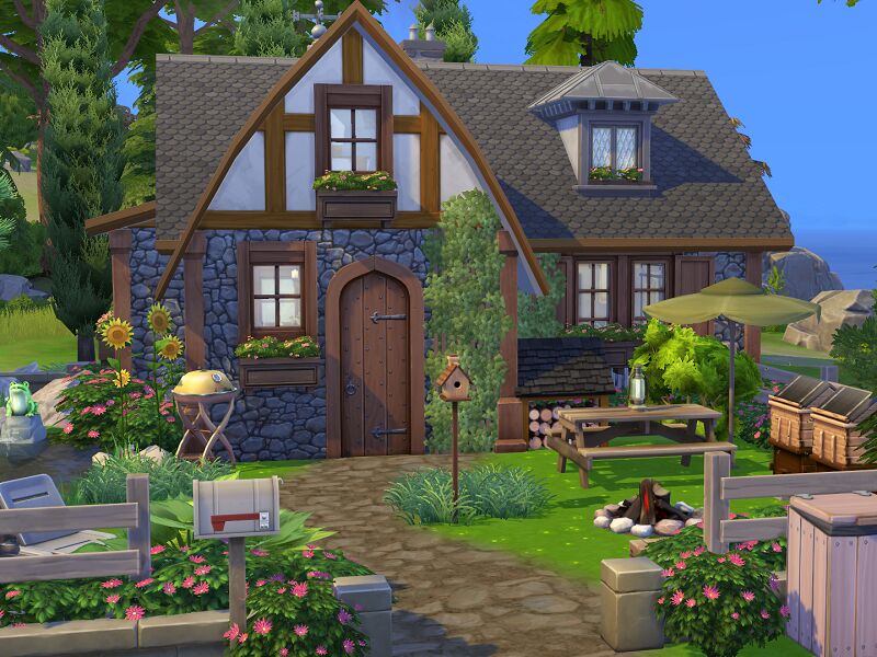 Candle Cottage // OFF The Grid // NO CC By Flubs79 Sims 4 CC