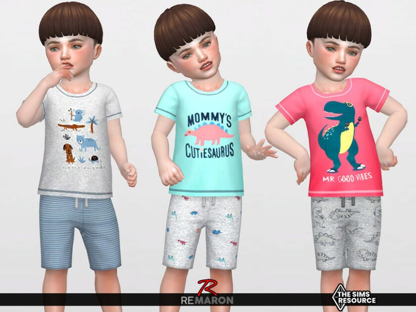 sims 4 cc carters shirt 02 for toddler by remaron 2