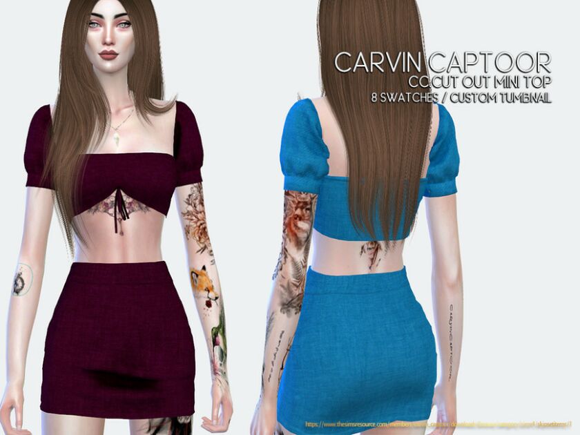 Cut Out Mini TOP Sims 4 CC