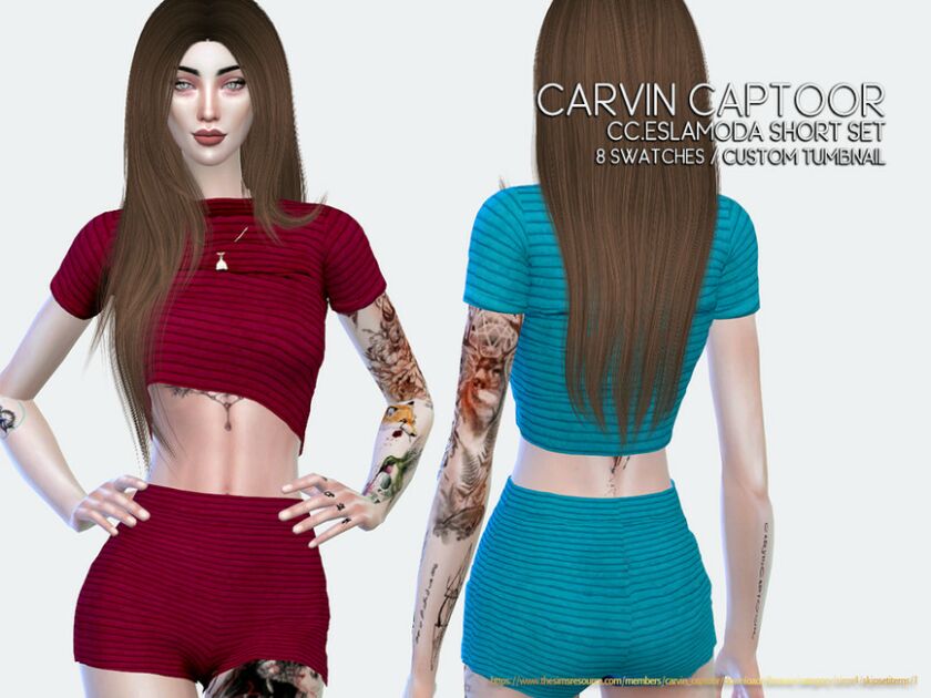 Cc.eslamoda Short SET Sims 4 CC