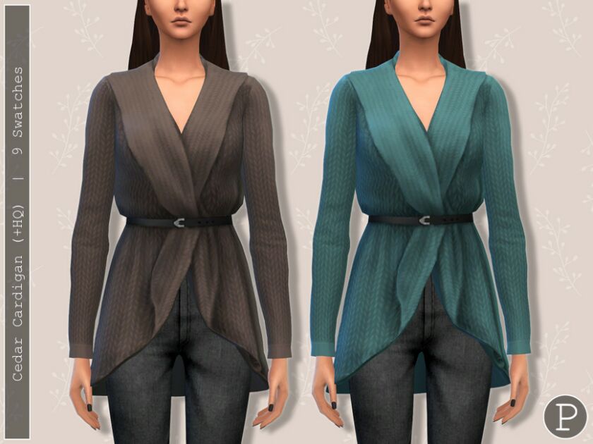 Cedar Cardigan. Sims 4 CC