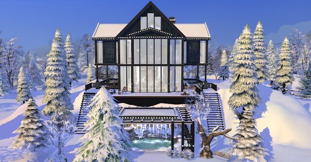 Chalet In The Swiss Alps Sims 4 CC