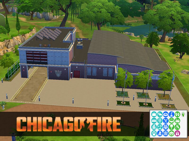 Chicago Fire Station Sims 4 CC