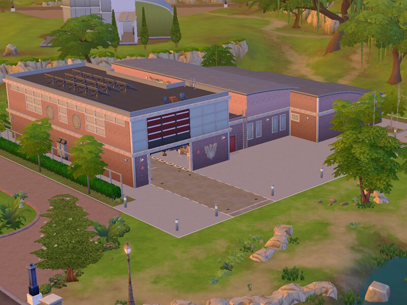 sims 4 cc chicago fire station from tv show 2