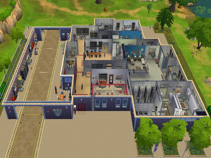 sims 4 cc chicago fire station from tv show 4