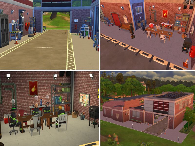 sims 4 cc chicago fire station from tv show 9