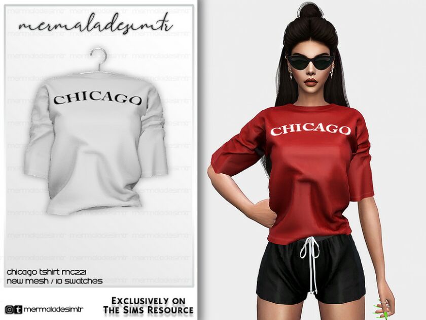 Chicago Tshirt MC221 By Mermaladesimtr Sims 4 CC