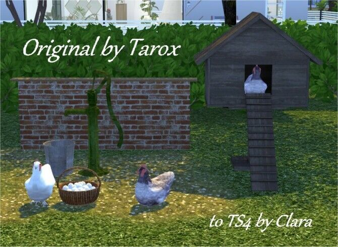 Chickens And Accessories By Clara Sims 4 CC