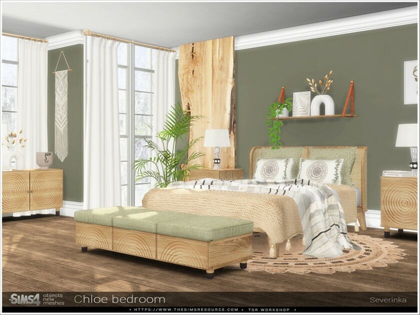 sims 4 cc chloe bedroom by severinka 2