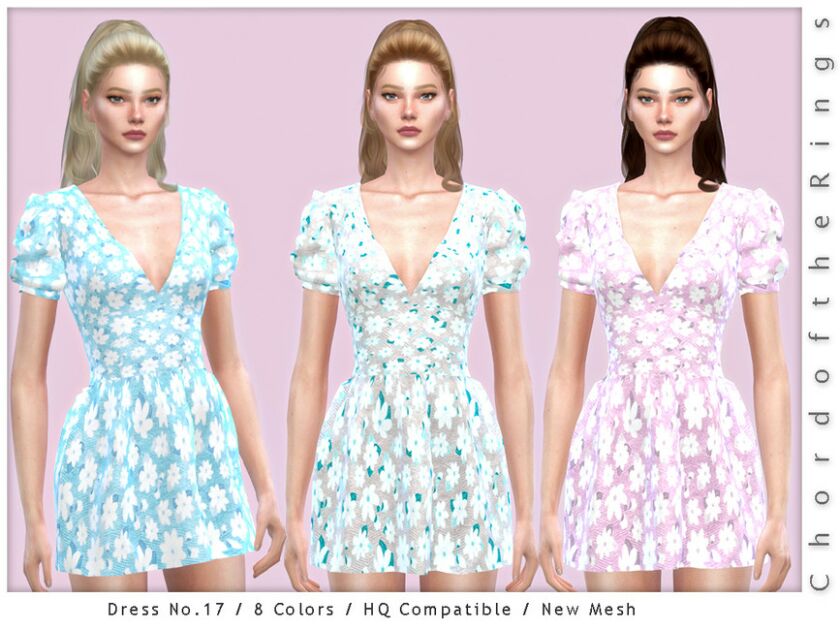 Chordoftherings Dress NO.17 By Chordoftherings Sims 4 CC