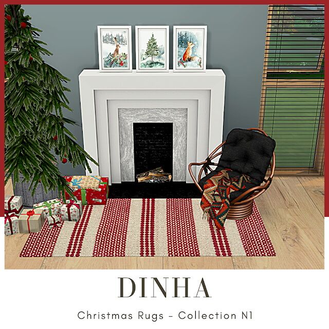 Christmas Rugs Sims 4 CC