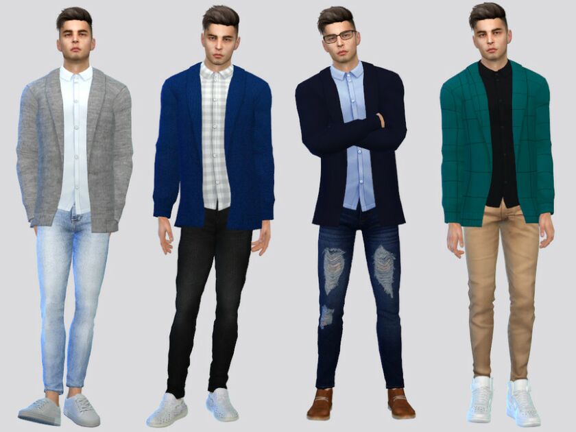 Cival Cardigan Shirt By Mclaynesims Sims 4 CC