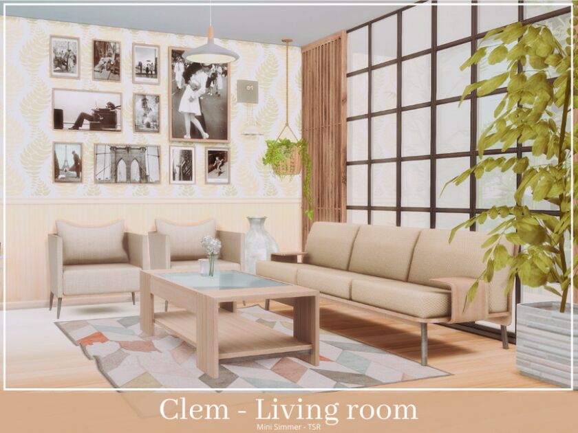 sims 4 cc clem living room 3