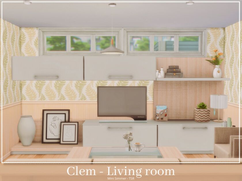 sims 4 cc clem living room 4