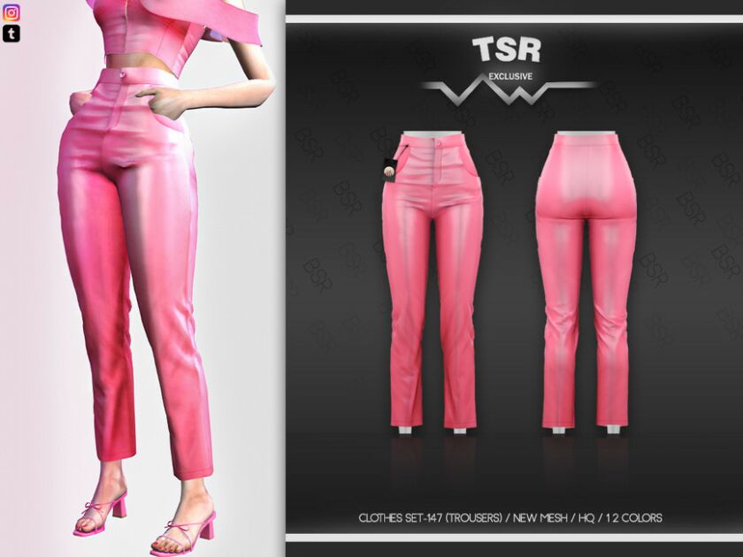 Clothes SET-147 (Trousers) BD516 By Busra-Tr Sims 4 CC