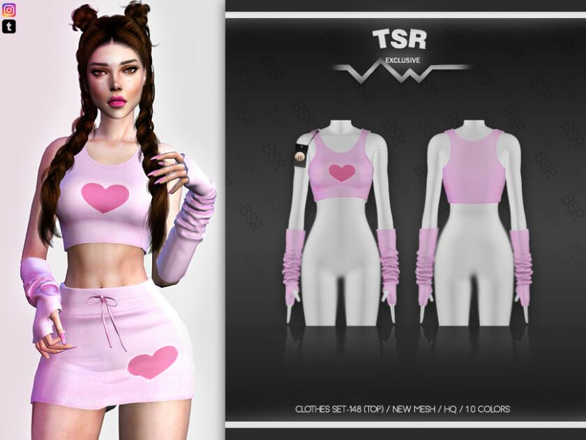 Clothes SET-148 (TOP) BD517 By Busra-Tr Sims 4 CC