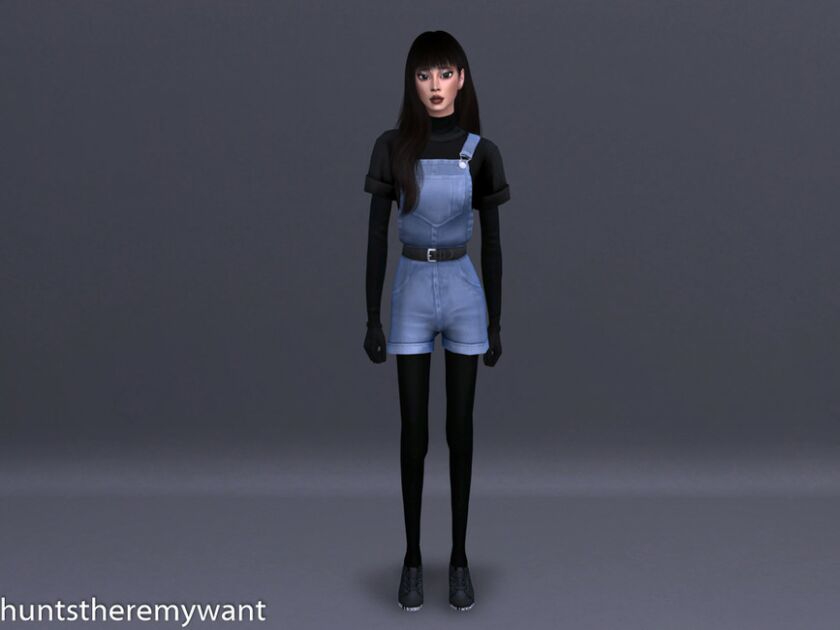 sims 4 cc clover overall recolors v2 mesh needed black on blue by huntstheremywant 3