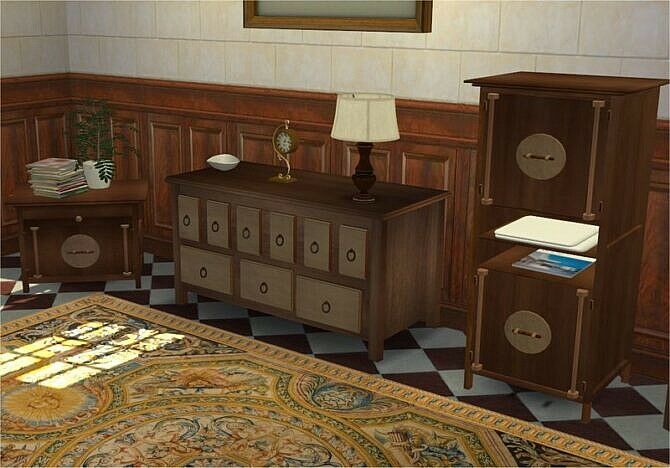 Colonial Style Furniture By Clara Sims 4 CC