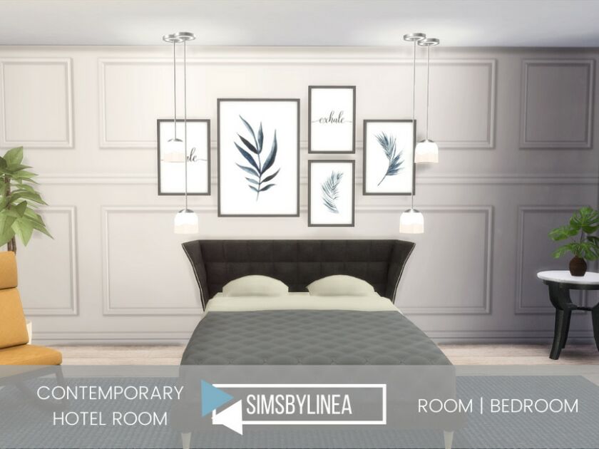 Contemporary Hotel Room Sims 4 CC