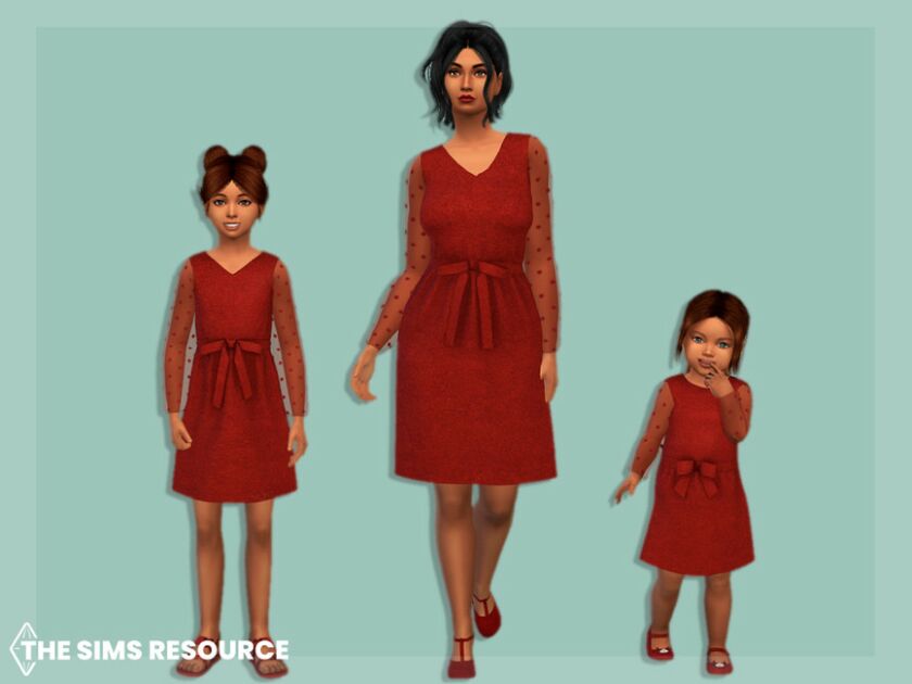 sims 4 cc corduroy dress with transparent sleeves toddler by mysteriousoo 2