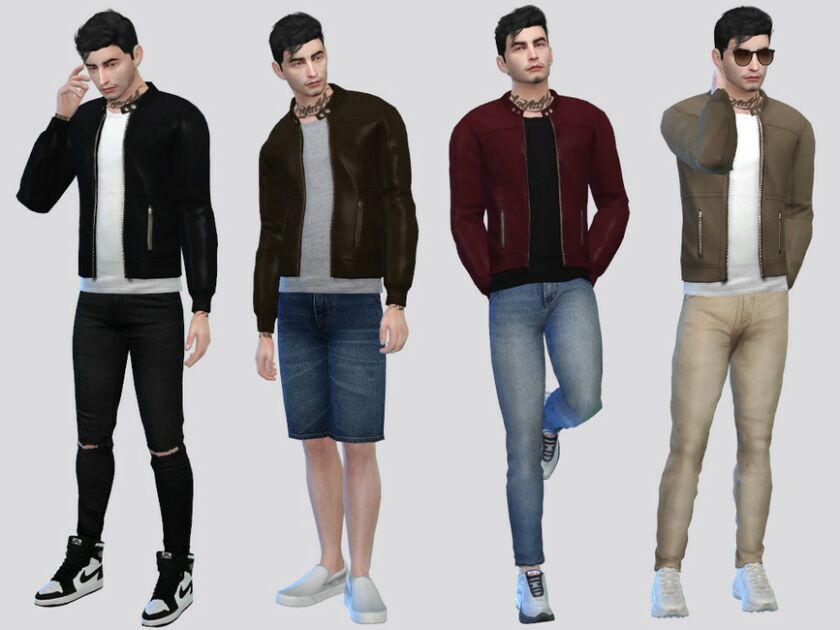 Core Leather Jacket By Mclaynesims Sims 4 CC