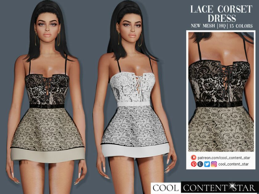 Corset Dress Sims 4 CC