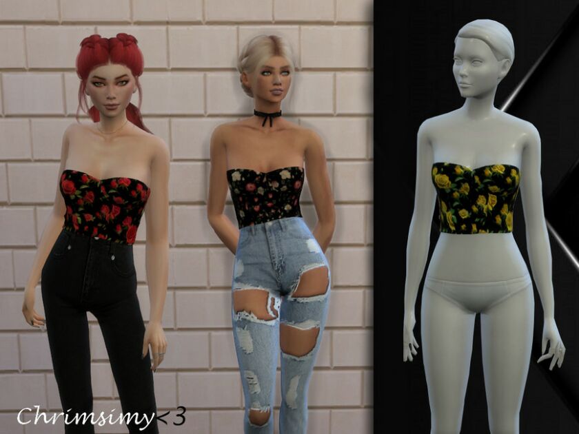 Corset TOP By Chrimsimy Sims 4 CC