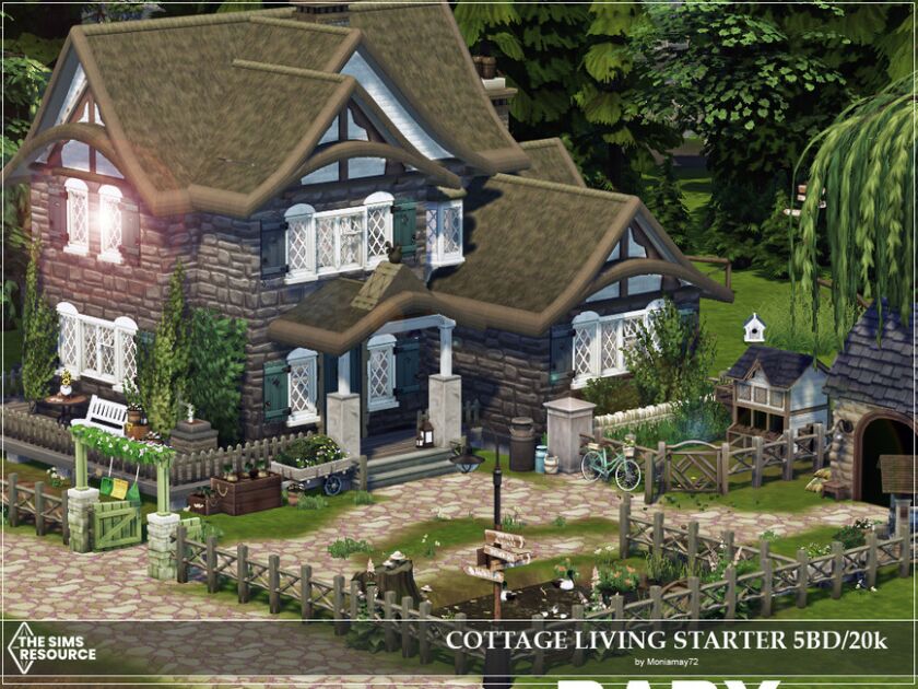 Cottage Living 5BD Start Sims 4 CC